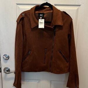Kut from the Kloth Women's Brown Faux Suede Jacket Size XL NWT